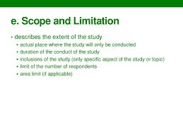 scope of the study in research example