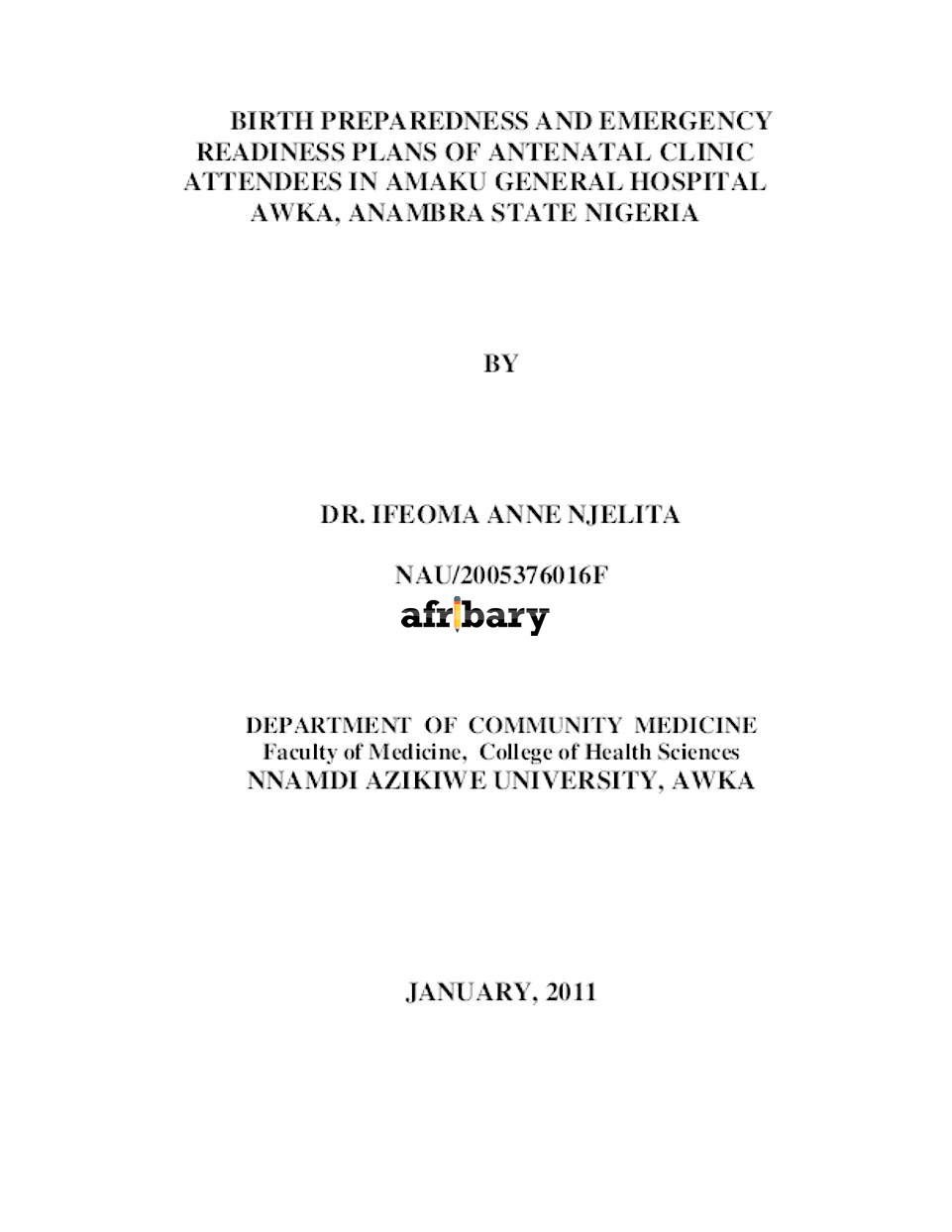 Birth preparedness thesis 04 picture