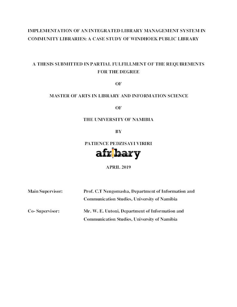 library management system thesis