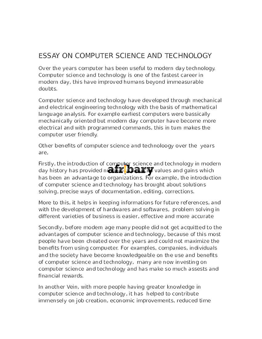 computer engineering essay