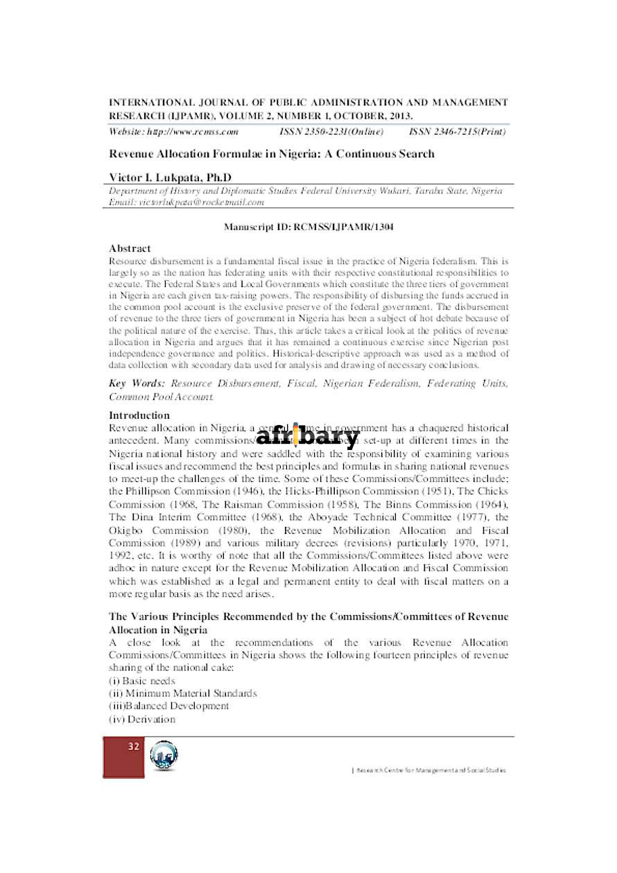 Vat sharing formula in nigeria image