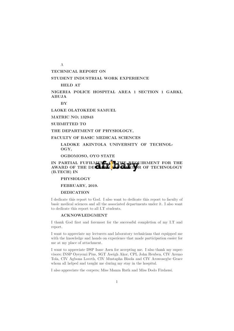 Siwes industrial training report essay for computer science image