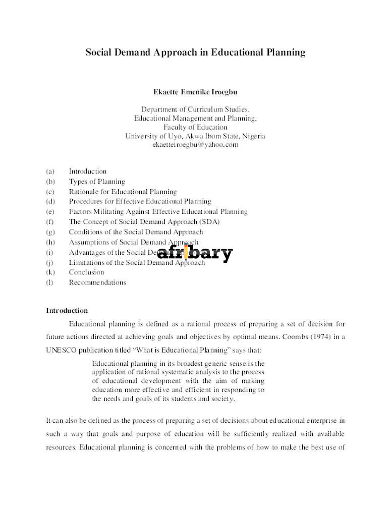 social-demand-approach-in-educational-planning-afribary