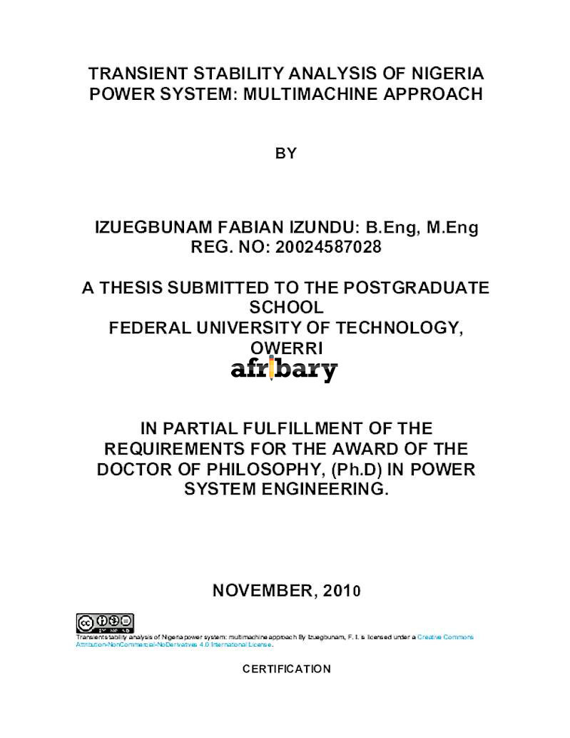 Transient stability thesis image